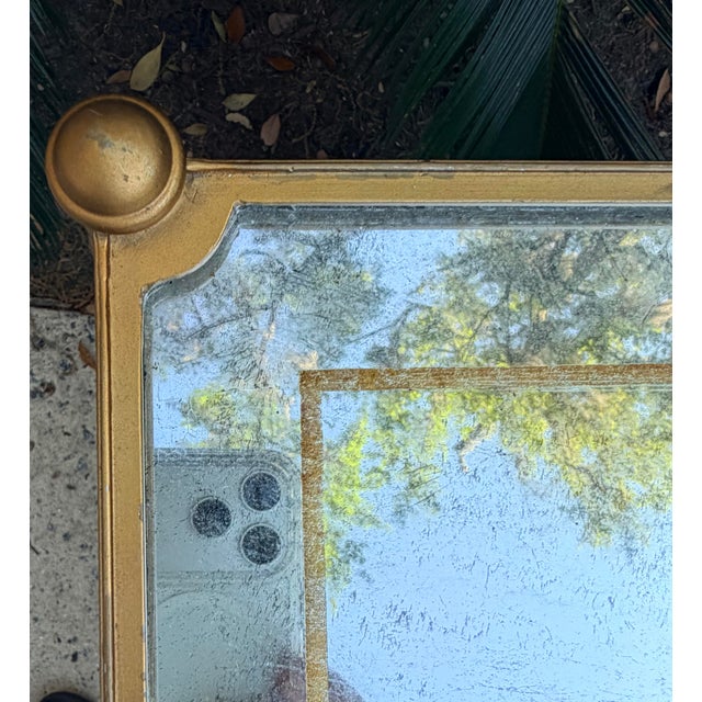 Lillian August 'Anton' Aged Brass and Shagreen Side Table For Sale In Savannah - Image 6 of 17