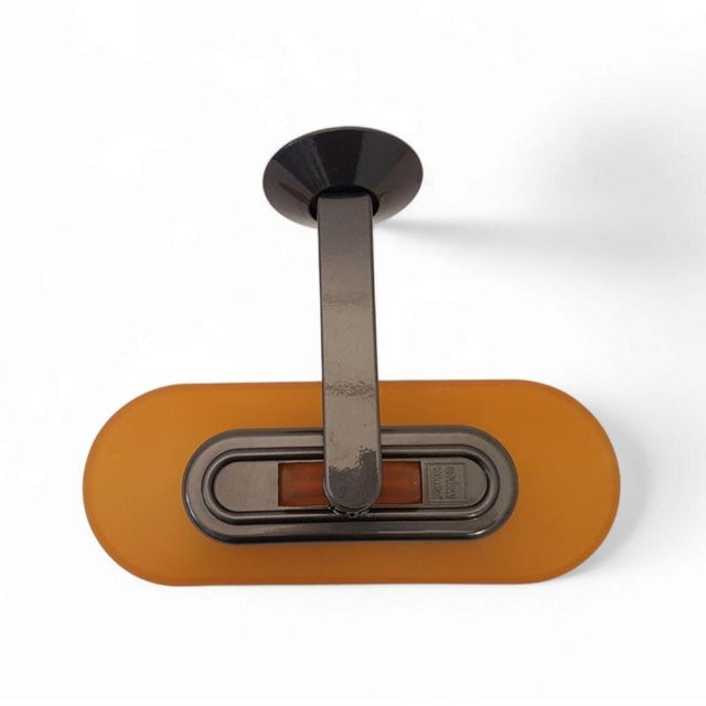 Yellow Glass and Metal Jill Wall Sconce by Perry King, Santiago Miranda and Gianluigi Arnaldi for Arteluce, 1980s For Sale - Image 10 of 12