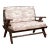 Antique Natural Edge Settee with Custom Upholstery and Rustic Character For Sale