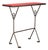 Console Table with Red Lacquered Wood Top, 1990s For Sale
