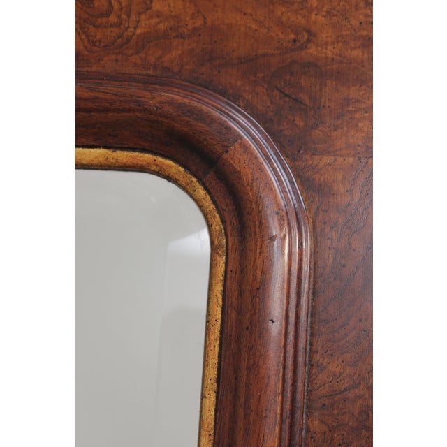 Henredon Chippendale Burl Elm Hanging Mirror For Sale - Image 12 of 15