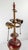 Mid-Century Decorative Toleware Tole Style Painted Red and Gold Table Lamp For Sale - Image 12 of 13