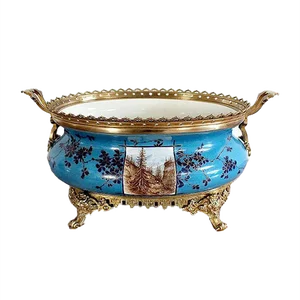 Enamelled Porcelain Planter, Late 19th-Century
