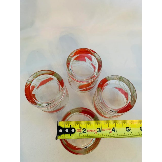 Transparent Vintage Culver Glass Watermelon Lowball Glasses - Set of 4 For Sale - Image 8 of 10