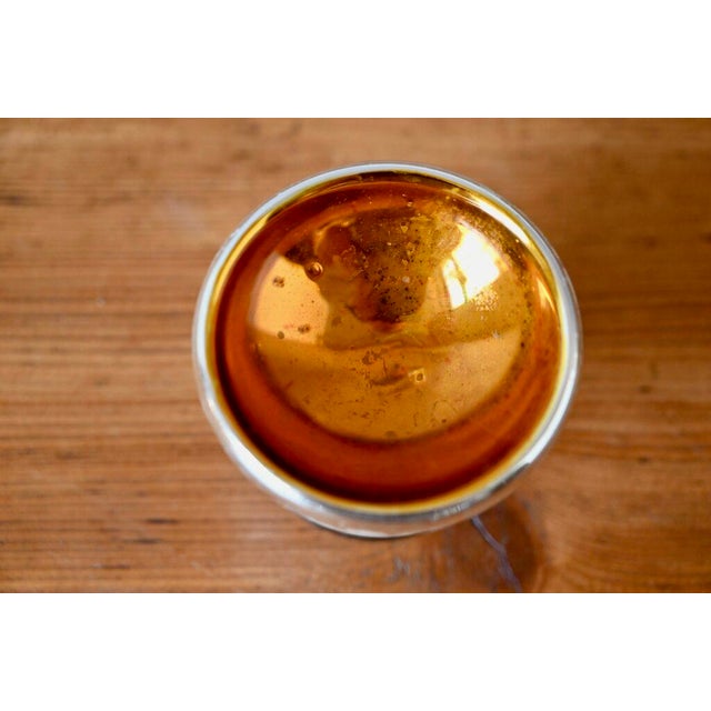 with its metallic silver and gold highlights, this pretty Swedish bowl on a stand is a decorative object full of charm. In...