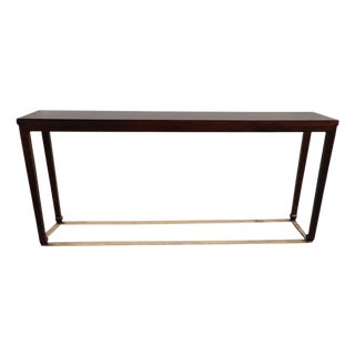 70" Long Slim Elm Console Table For Sale