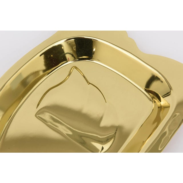 1980s Vintage Brass Signed Rooster Tray and Barware For Sale - Image 5 of 9