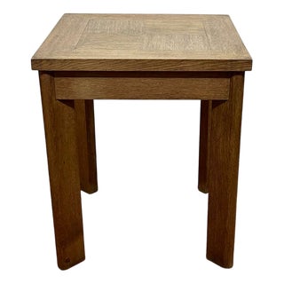 Art Deco Oak Pedestal Table, 1940s For Sale