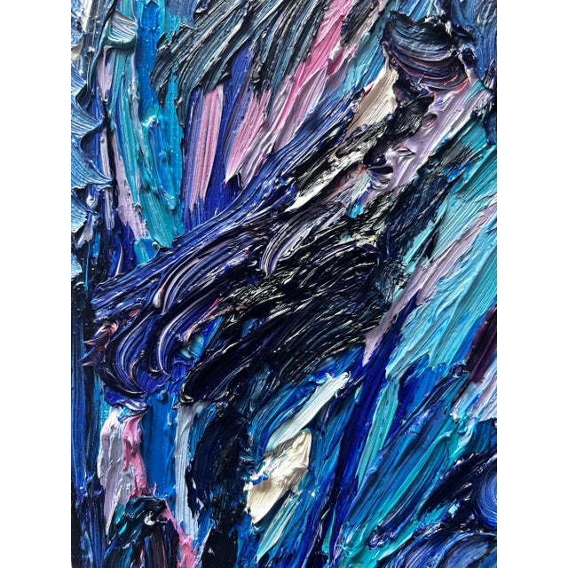 Textile "Soul by the Sea" Contemporary Abstract Expressionist Oil Painting by Monica Shulman For Sale - Image 7 of 10