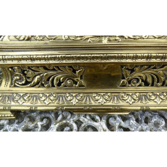 Large Antique Ornate Brass Inkwell, 1820 For Sale - Image 6 of 14