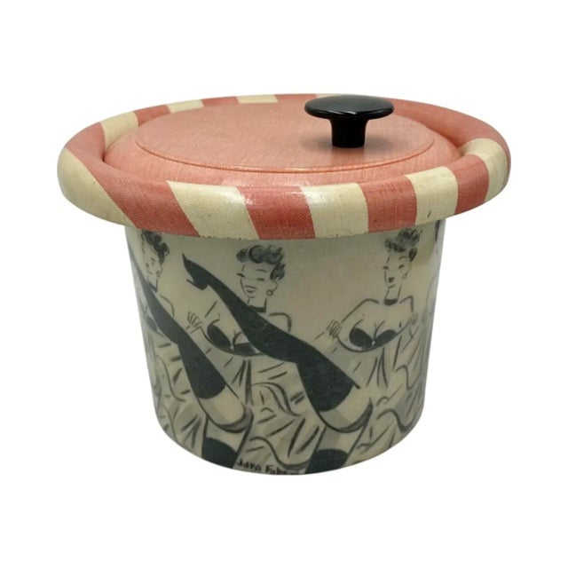 Vintage Jaro Fabry Moulin Rouge Can Can Dancers Ice Bucket For Sale - Image 4 of 12