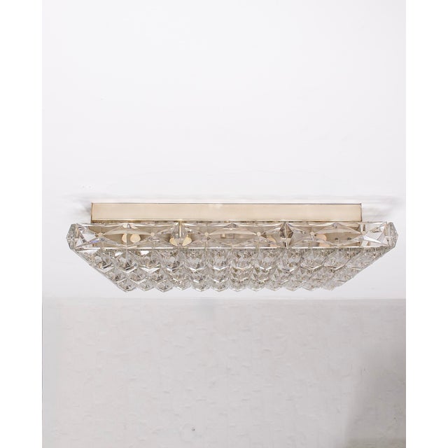 1970s Faceted Crystal Ceiling Light from Kinkeldey, 1970s For Sale - Image 5 of 9