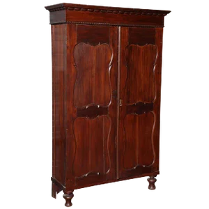 Large Javanese Armoire With Two Carved Doors From Indonesia, 20th Century