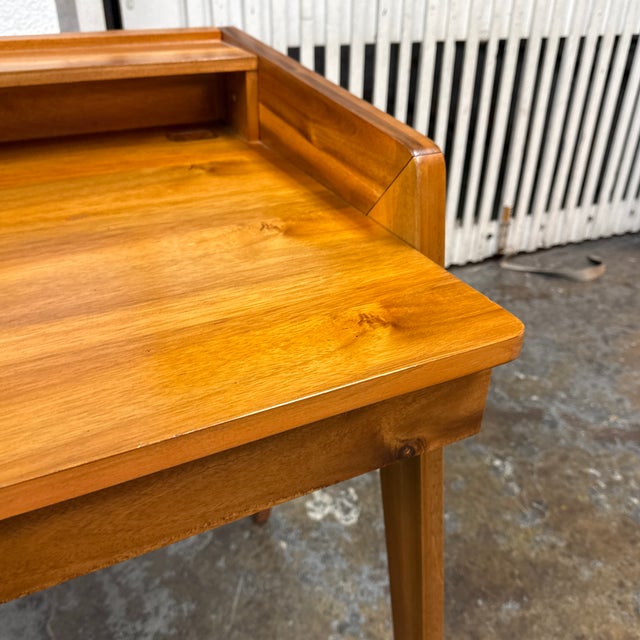 Cb2 Drommen Acacia Wood Desk For Sale - Image 9 of 12