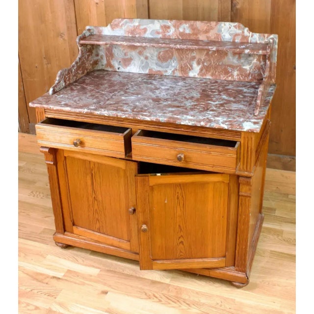19th Century Wood & Marble Vanity For Sale - Image 5 of 9