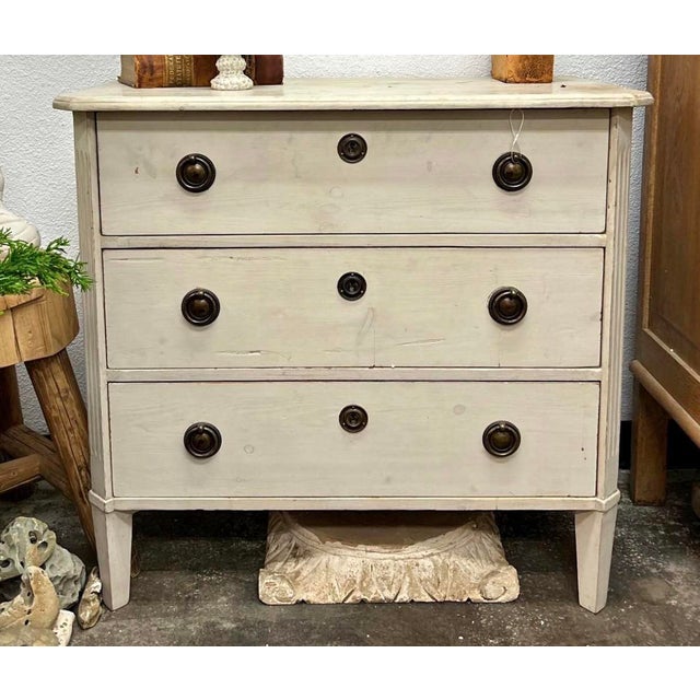 Antique Gustavian Style Swedish Empire Chest of Drawers Commode.