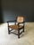 Low Arts & Crafts Oak & Rush Armchair, Belgium 1920s For Sale - Image 3 of 18