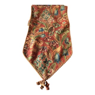 Traditional Floral Linen Table Runner For Sale