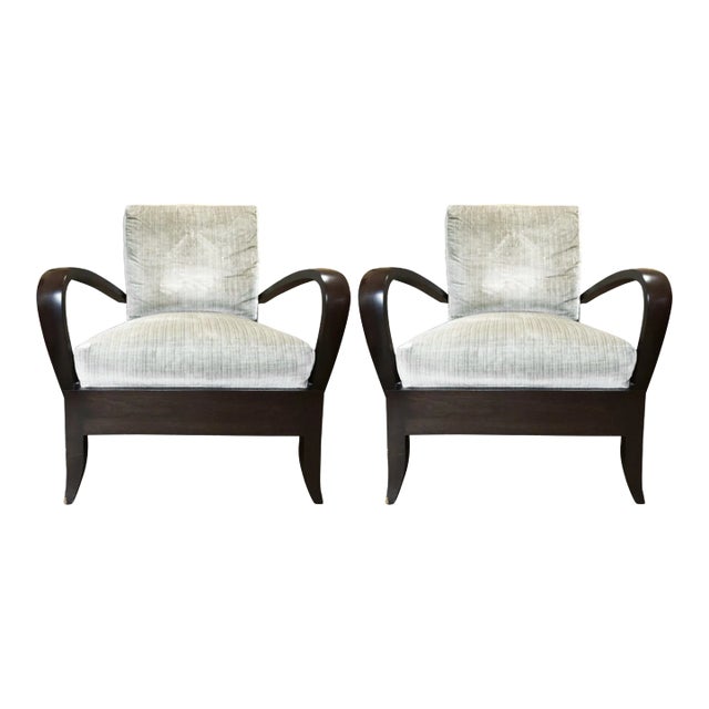 Dakota Jackson Ceylon Modern Arm Chairs- A Pair For Sale
