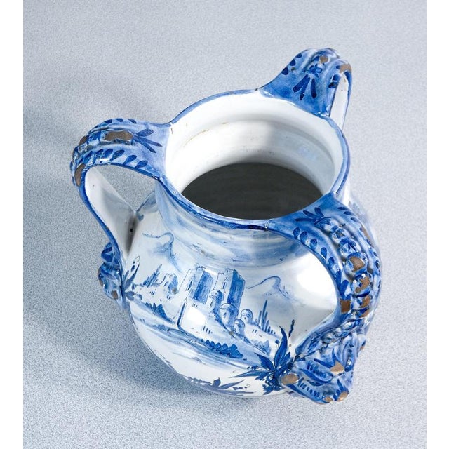 Ceramic 3-Handled Majolica Vase by Alba Docilia for Albissola For Sale - Image 7 of 18
