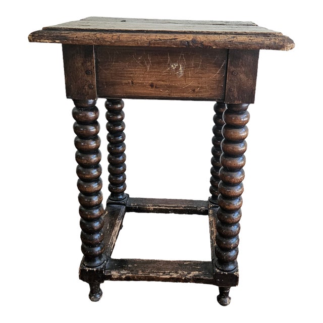 18th C Italian Tuscan Walnut Side Table For Sale