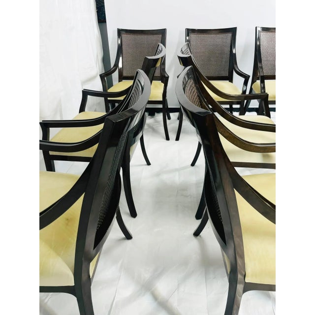 Set of 8 Rose Tarlow Solid Wood & Cane Back Armchairs, Made in Los Angeles, Usa For Sale - Image 13 of 18