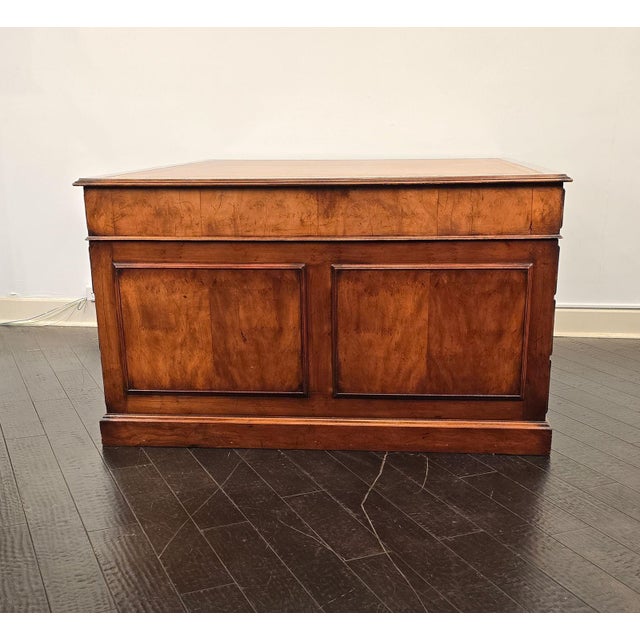 Brown Early 19th Century English Partners Desk For Sale - Image 8 of 10