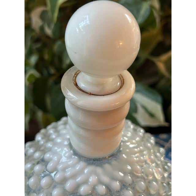 1930’s Fenton White Hobnail Milk Glass Perfume Bottle With Stopper For Sale In New Orleans - Image 6 of 8