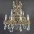 Chandelier in Gilded Iron and Crystals, 1950s For Sale - Image 3 of 11