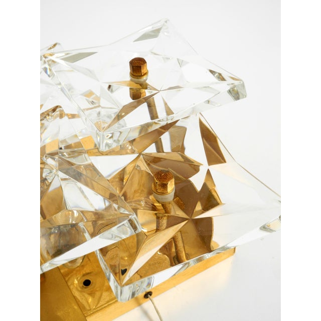 Kinkeldey Crystal Glass and Brass Wall Lamp in Mint, 1960s For Sale - Image 15 of 18
