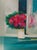 Claude Hemeret, Bouquet rose, Lithograph For Sale
