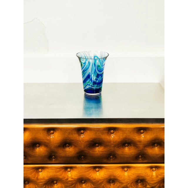 Blown Murano Glass Vase & Bottle by Carlo Moretti, 1980s, Set of 2 For Sale - Image 4 of 8