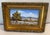 Lovely miniature framed and signed west texas painting by artist John W. Richey featuring cattle, a windmill and west...