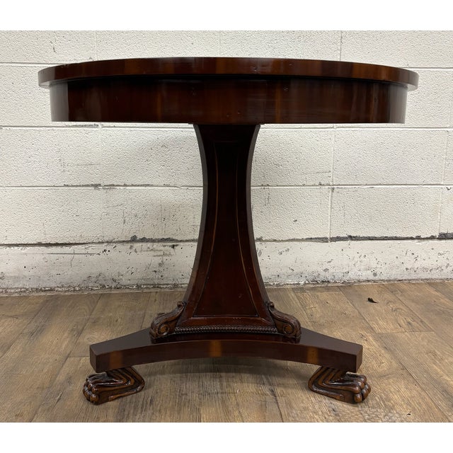 Wood Alfonso Marina Biedermeier Regency Directoire Style Fruitwood Center Lamp Table For Sale - Image 7 of 18