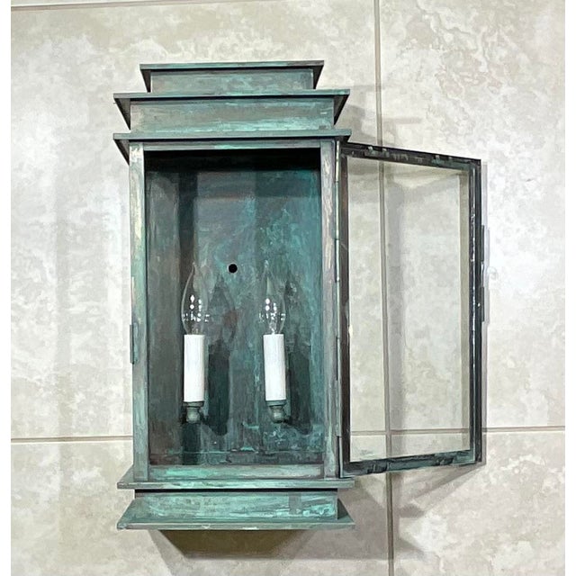 Exquisite Single Brass Wall Lantern For Sale - Image 14 of 14