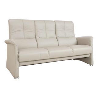 Model 6001 3-Seater Sofa in Grey Leather from Himolla For Sale