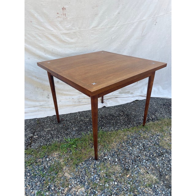 Wood Mid-Century Modern Attributed to Merton Gershun for American of Martinsville Walnut Dining Table For Sale - Image 7 of 12