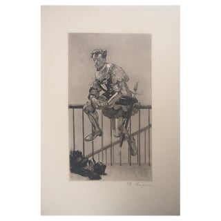 Paul Renouard, Knight at Rest, 1893, Original Etching For Sale