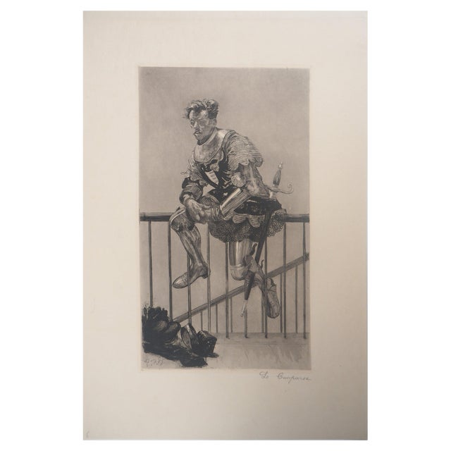 Paul Renouard, Knight at Rest, 1893, Original Etching For Sale