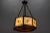 Mid-Century Octagonal Patinated Metal and Art Glass Pendant Light, Germany For Sale - Image 13 of 18