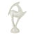 Vintage Haeger Pottery White Gazelle or Antelope Ceramic Sculpture For Sale