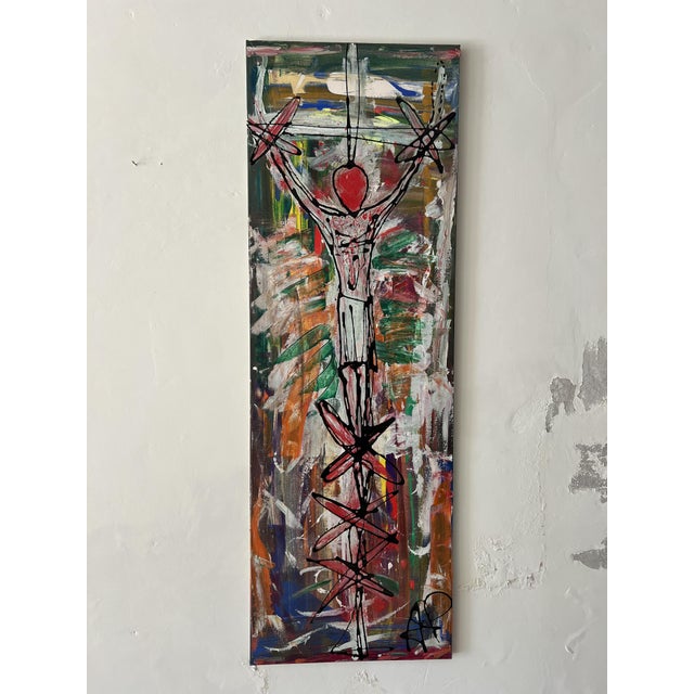 Red ArpVerdeacqua, We Always Make Him Back\. Yet We Have Colours, 2019, Acrylic on Canvas For Sale - Image 8 of 8