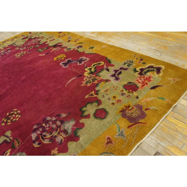 Purple Antique 1920s Chinese Walter Nichols Art Deco Rug Carpet For Sale - Image 8 of 12