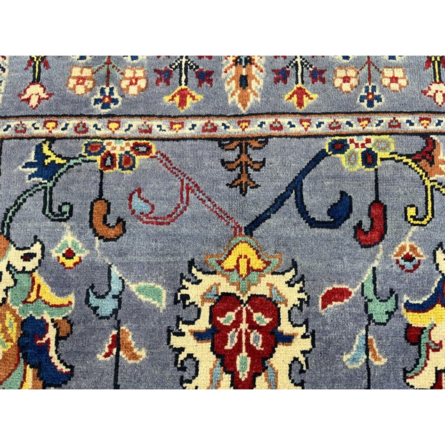Slate Gray Persian Style Floral Rug, 3'3" X 5' For Sale - Image 6 of 16