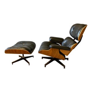 Early 21st Century Eames Lounge and Ottoman For Sale
