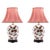 Ceramic Mid-Century Italian Red Fish Table Lamps in Porcelain with Wood Base, Set of 2 For Sale - Image 7 of 7