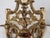 1950s Spanish Rococo Sand-Cast Brass 3-Light Sconces With Crystals - A Pair For Sale - Image 11 of 12