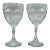 1980s “Chivalry” Textured Wine Glasses- A Pair For Sale