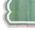 Handmade Cotton Vegetable Dyed Scalloped Rug, Moss Green With Cream and Pink Border - 8'x10' For Sale - Image 10 of 10