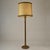 Brown Leather and Brass Floor Lamp with Parchment Shade, 1960s For Sale - Image 8 of 13
